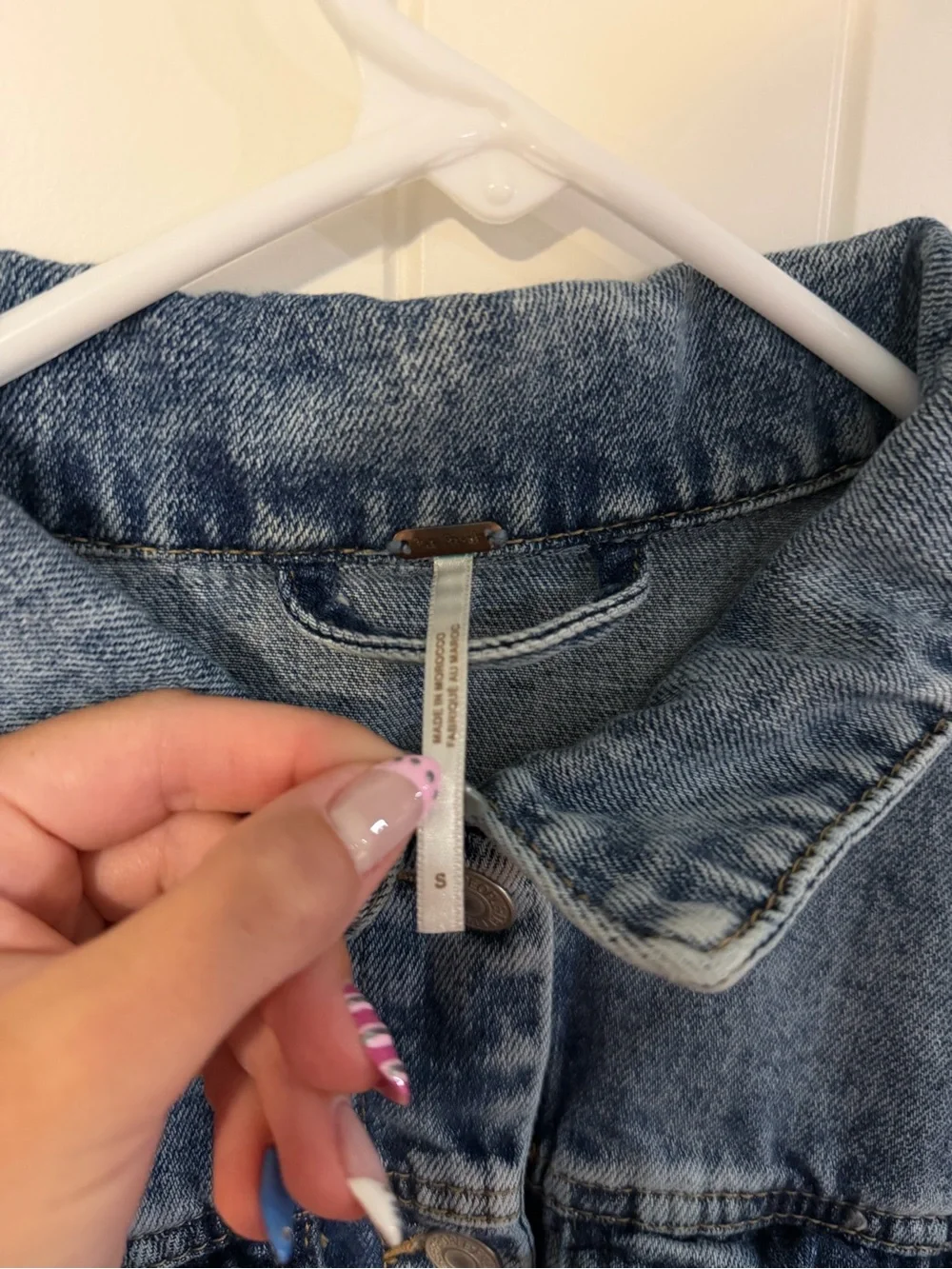 Asymmetrical Blue Denim Jacket - Women